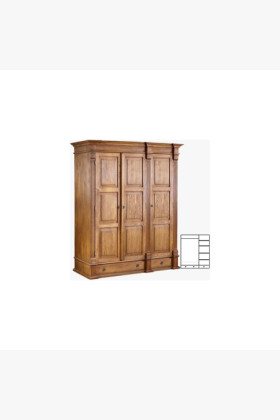 GARDEROBENSCHRANK PRESTIGE (D-SAW-68 B1) BRAUN LACKIERT 2