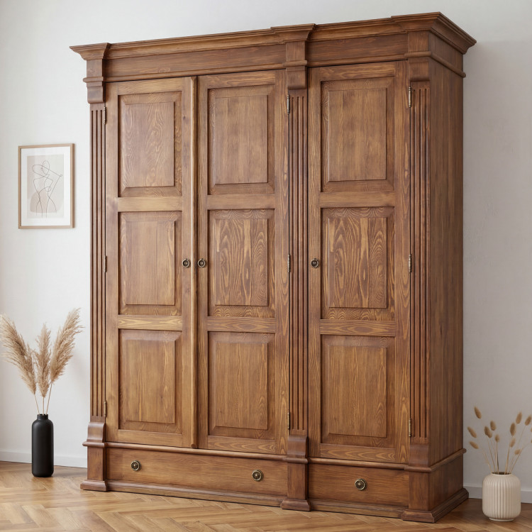 GARDEROBENSCHRANK PRESTIGE (D-SAW-68 B1) BRAUN LACKIERT