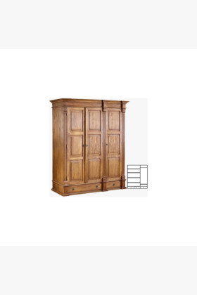 GARDEROBENSCHRANK PRESTIGE (D-SAW-68 C1) BRAUN LACKIERT 2