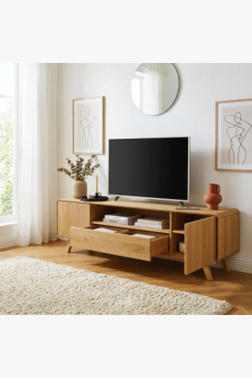 Massive Eichen TV-Kommode 180 cm Avalon Eiche natural 2