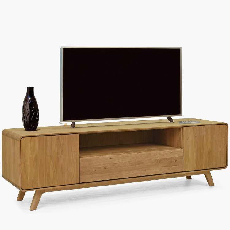 Massive Eichen TV-Kommode 180 cm Avalon Eiche natural