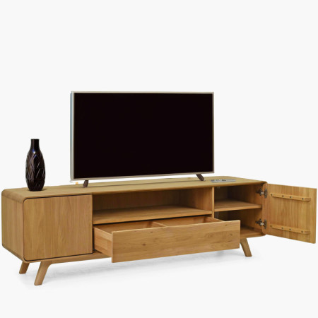 Massive Eichen TV-Kommode 180 cm Avalon Eiche natural
