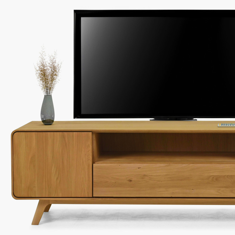 Massive Eichen TV-Kommode 180 cm Avalon Eiche natural