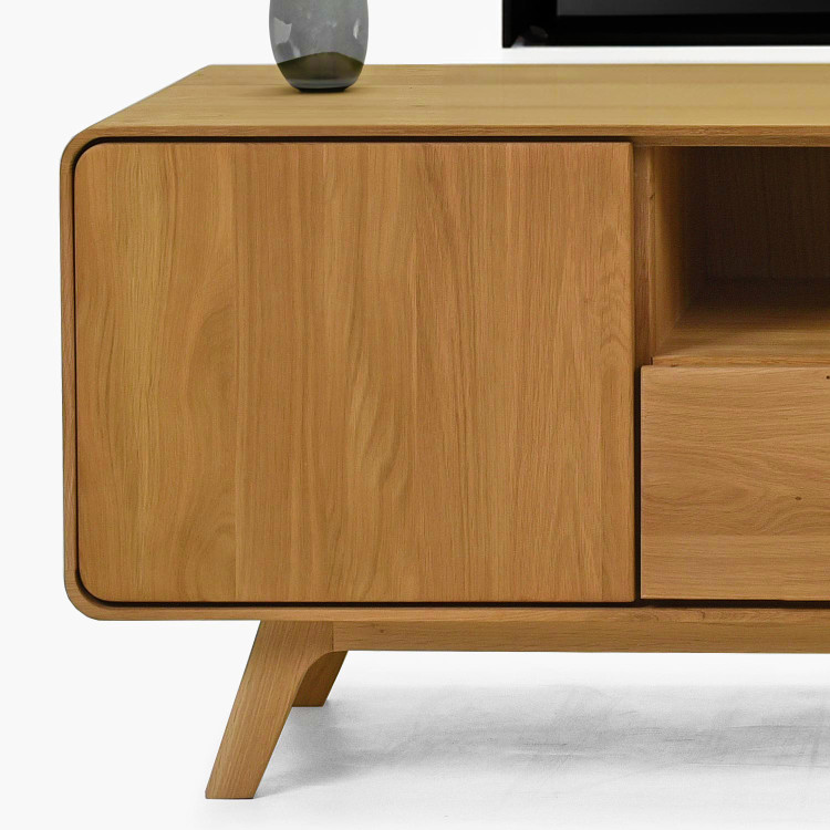 Massive Eichen TV-Kommode 180 cm Avalon Eiche natural