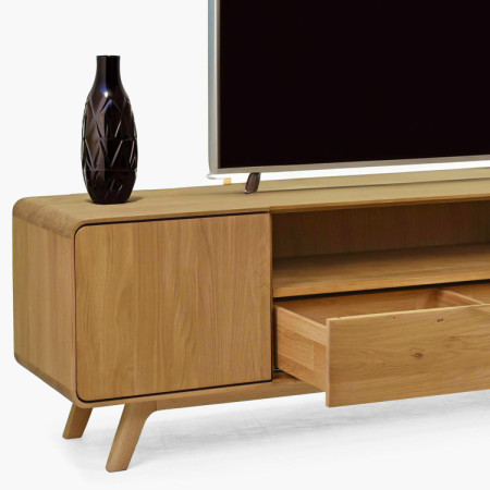 Massive Eichen TV-Kommode 180 cm Avalon Eiche natural