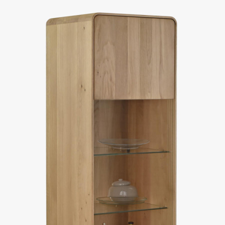 Wohnwand - massiv Eiche in Eiche Weiß