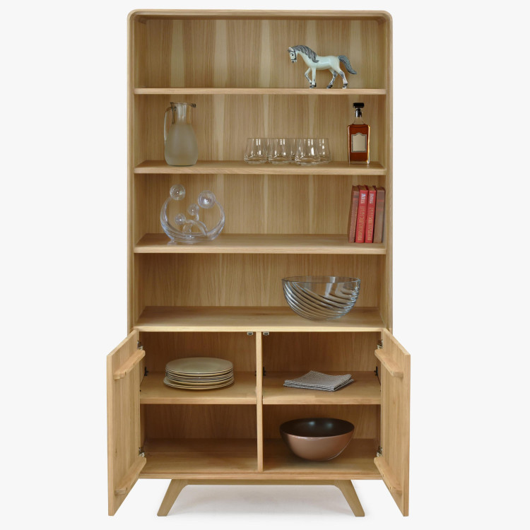 Wohnwand - massiv Eiche in Eiche Weiß