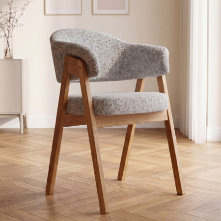 Moderne Stühle mit Armlehnen, grau