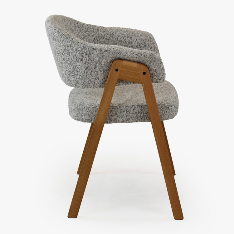 Moderne Stühle mit Armlehnen, grau