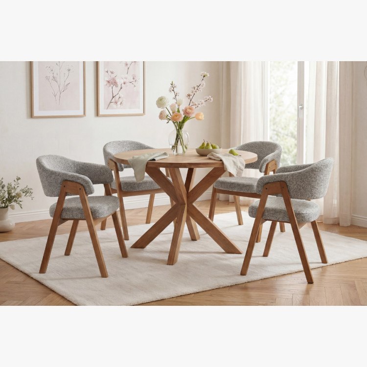 Moderne Stühle mit Armlehnen, grau