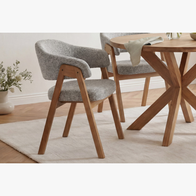 Moderne Stühle mit Armlehnen, grau