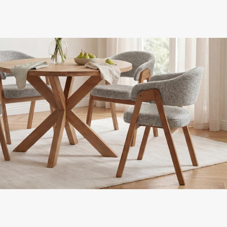 Moderne Stühle mit Armlehnen, grau