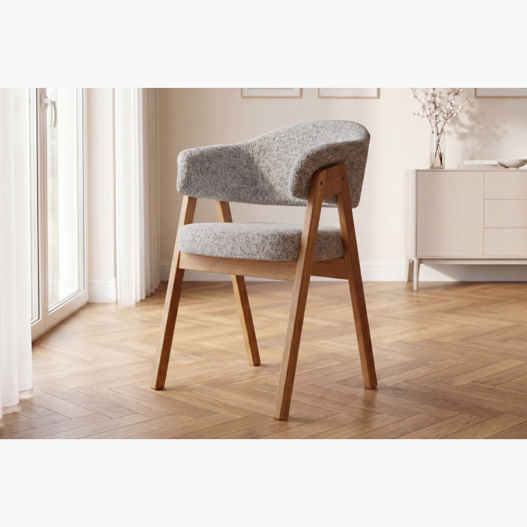 Moderne Stühle mit Armlehnen, grau