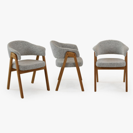 Moderne Stühle mit Armlehnen, grau