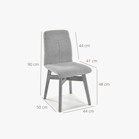 Esszimmerstuhl YORK, grau - easy clean