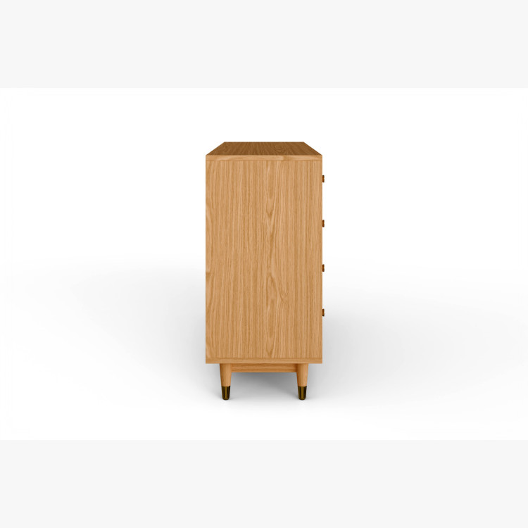 Eichenkommode 167,5 cm mit Schubladen und Türen – Öl-Wachs, Soft-Close