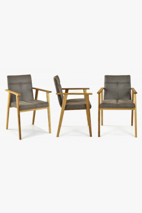 Dubové kreslo s podrúčkami do jedálne, Alina Tauper , Jedálenské stoličky- 1 2