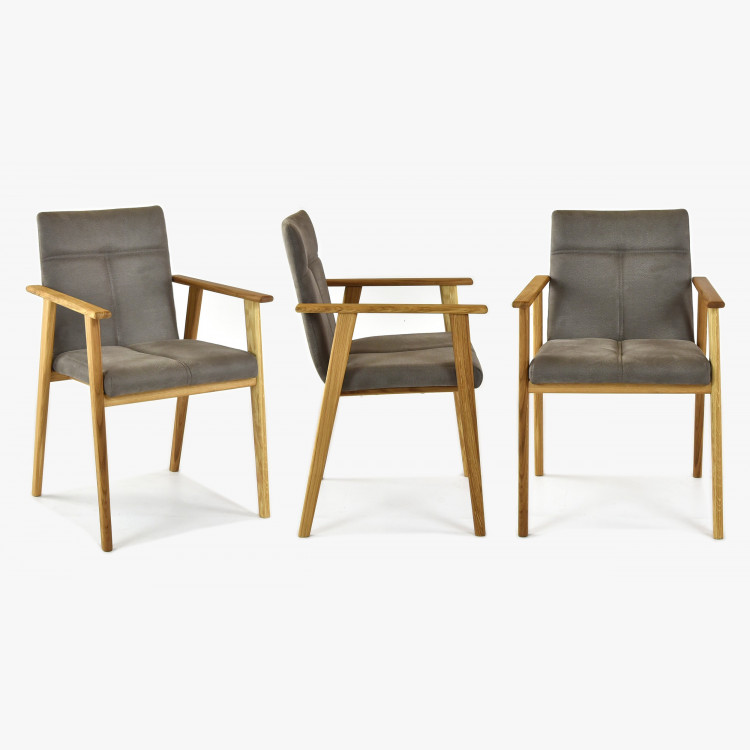 Dubové kreslo s podrúčkami do jedálne, Alina Tauper , Jedálenské stoličky- 2