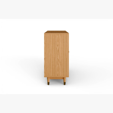 Eichenkommode mit Türen 139 cm – luxuriöse massive Kommode mit Fischgrätfräsung