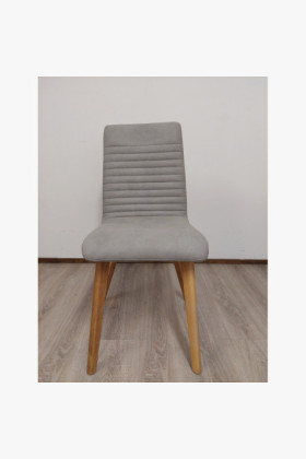 Esszimmerstuhl Lara Arosa Lederimitat Hellgrau ecru