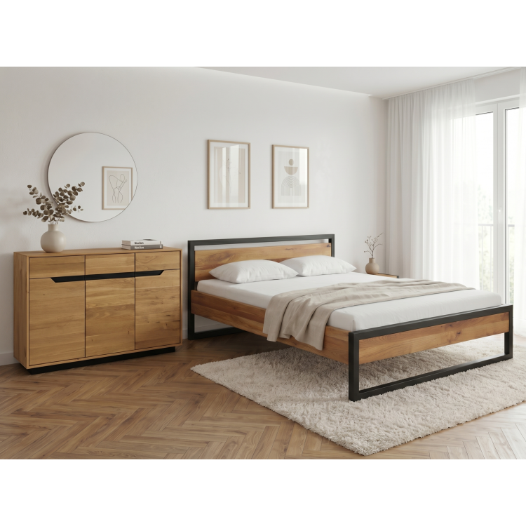 Massives Eichenbett Boss 180 x 200 cm