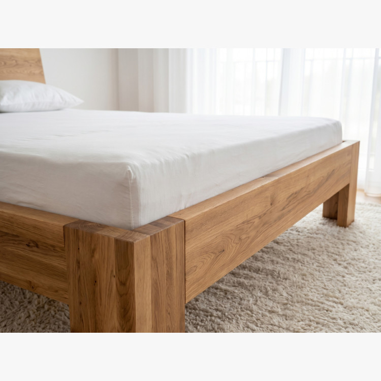 Ehebett aus Eiche Queen 180x200 cm – Massivholz