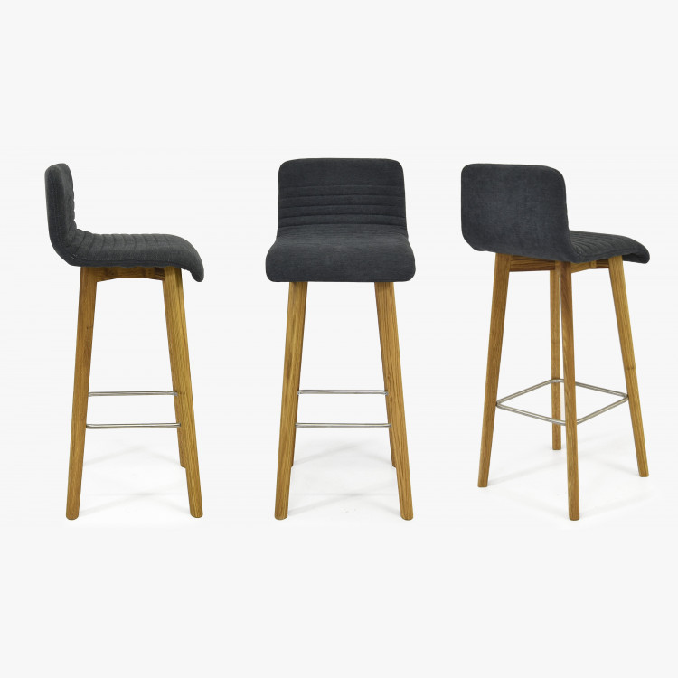 Barová stolička dub, tmavosivá Arosa , Barové stoličky- 2
