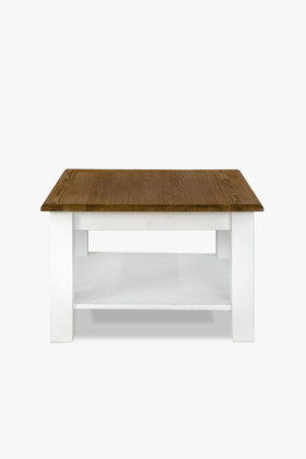 Holz Couchtisch Weiß Patina Braun 2