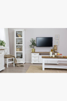 Einflügelige Vitrine im Provence-Stil. Vit 116 Patina 2