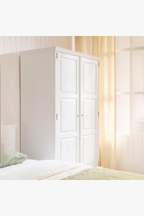 Garderobenschrank Provence Weiße Patina 2