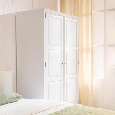 Garderobenschrank Provence Weiße Patina