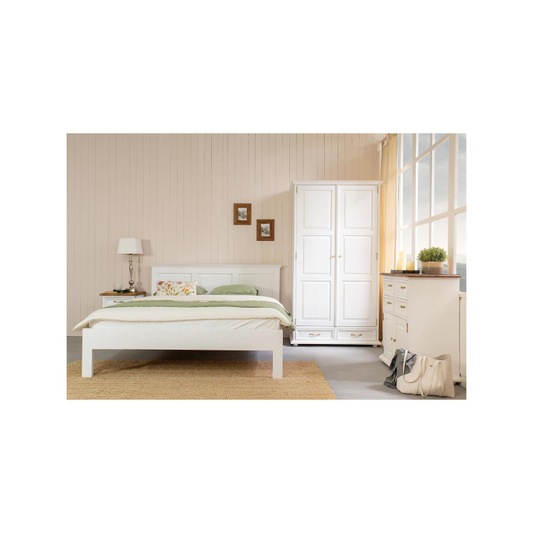 Garderobenschrank Provence Weiße Patina