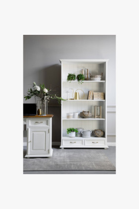 Bibliothek im Provence-Stil Weiß Patina