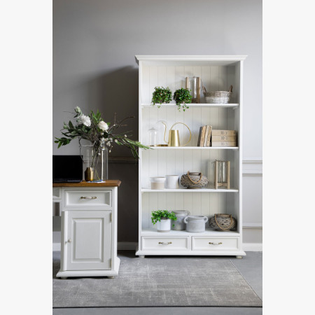 Bibliothek im Provence-Stil Weiß Patina