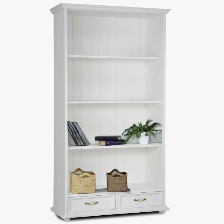 Bibliothek im Provence-Stil Weiß Patina