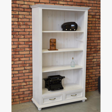 Bibliothek im Provence-Stil Weiß Patina