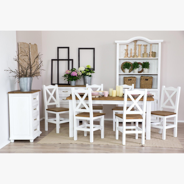 Bibliothek im Provence-Stil Weiß Patina