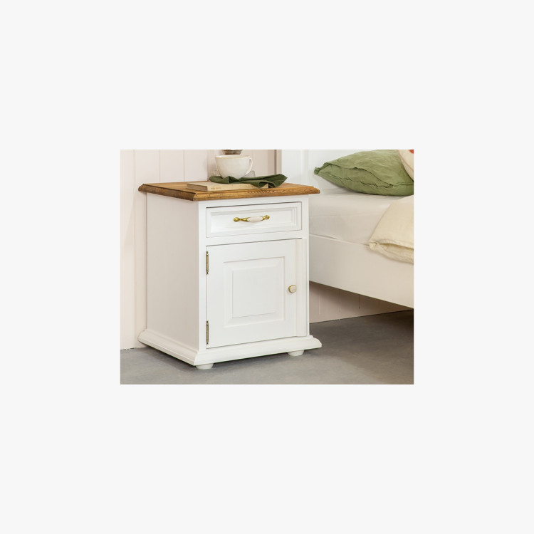 Nachttisch Provence Weiß Patina