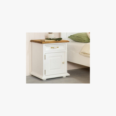 Nachttisch Provence Weiß Patina