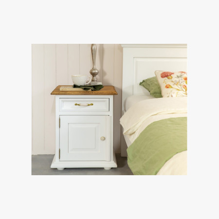 Nachttisch Provence Weiß Patina
