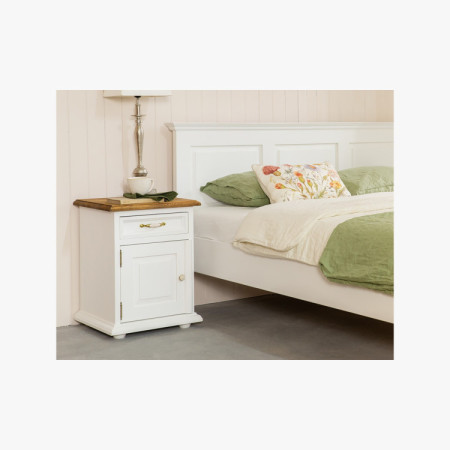 Nachttisch Provence Weiß Patina