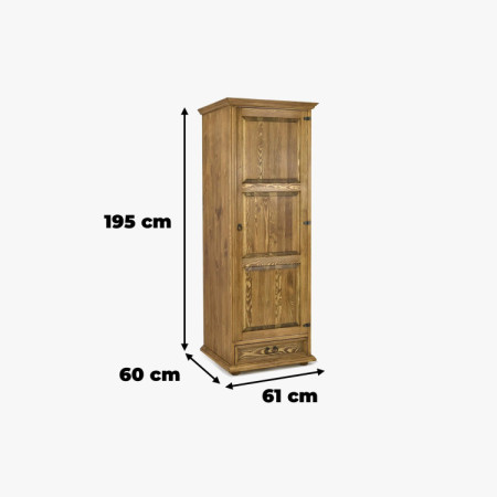 Kleiderschrank mit einer Tür fürs Schlafzimmer