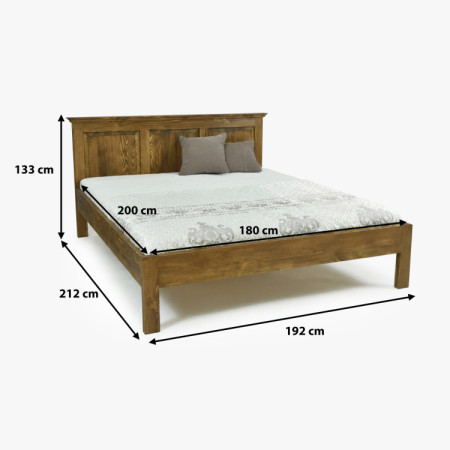 Doppelbett im rustikalen Stil 180 x 200