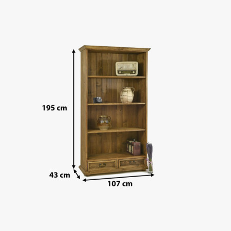 Bücherregal im rustikalen Stil