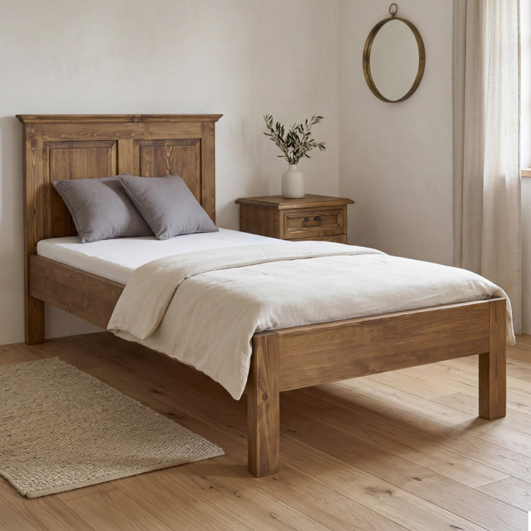 Einzelbett rustikal 90 x 200 cm