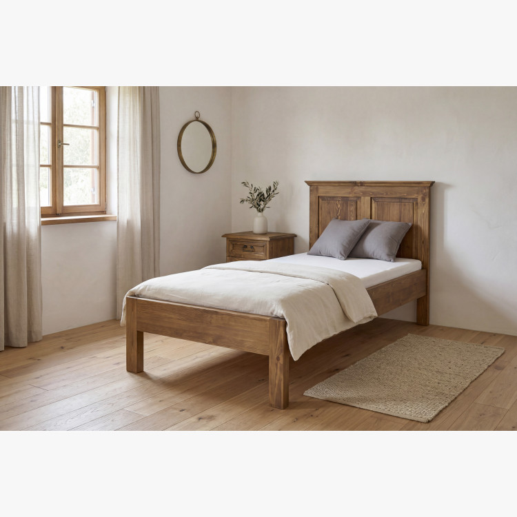 Einzelbett rustikal 90 x 200 cm