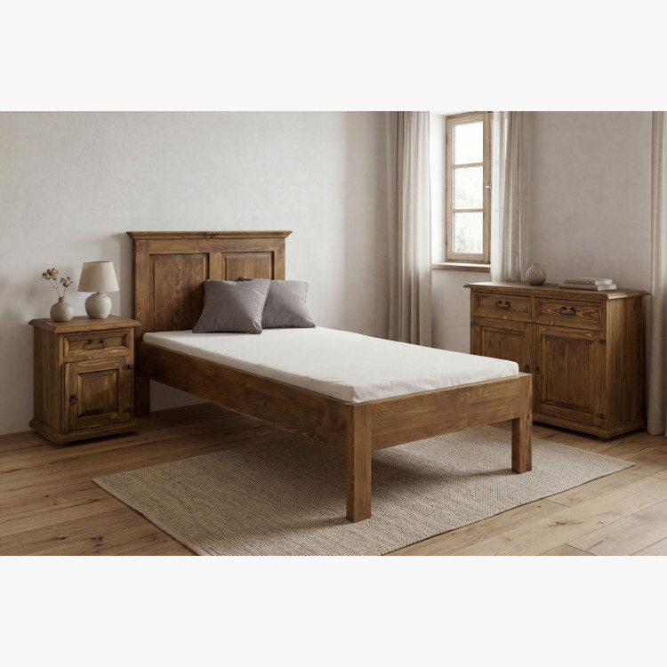 Einzelbett rustikal 90 x 200 cm