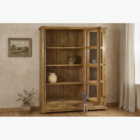 Großes rustikales Vitrinenschrank für Esszimmer