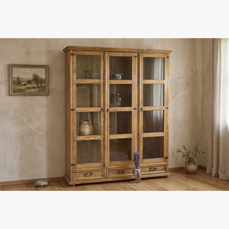 Großes rustikales Vitrinenschrank für Esszimmer