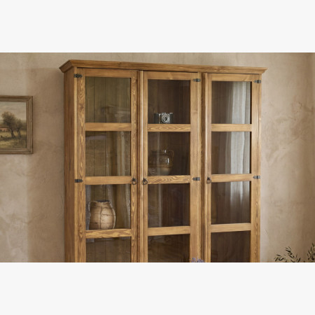 Großes rustikales Vitrinenschrank für Esszimmer